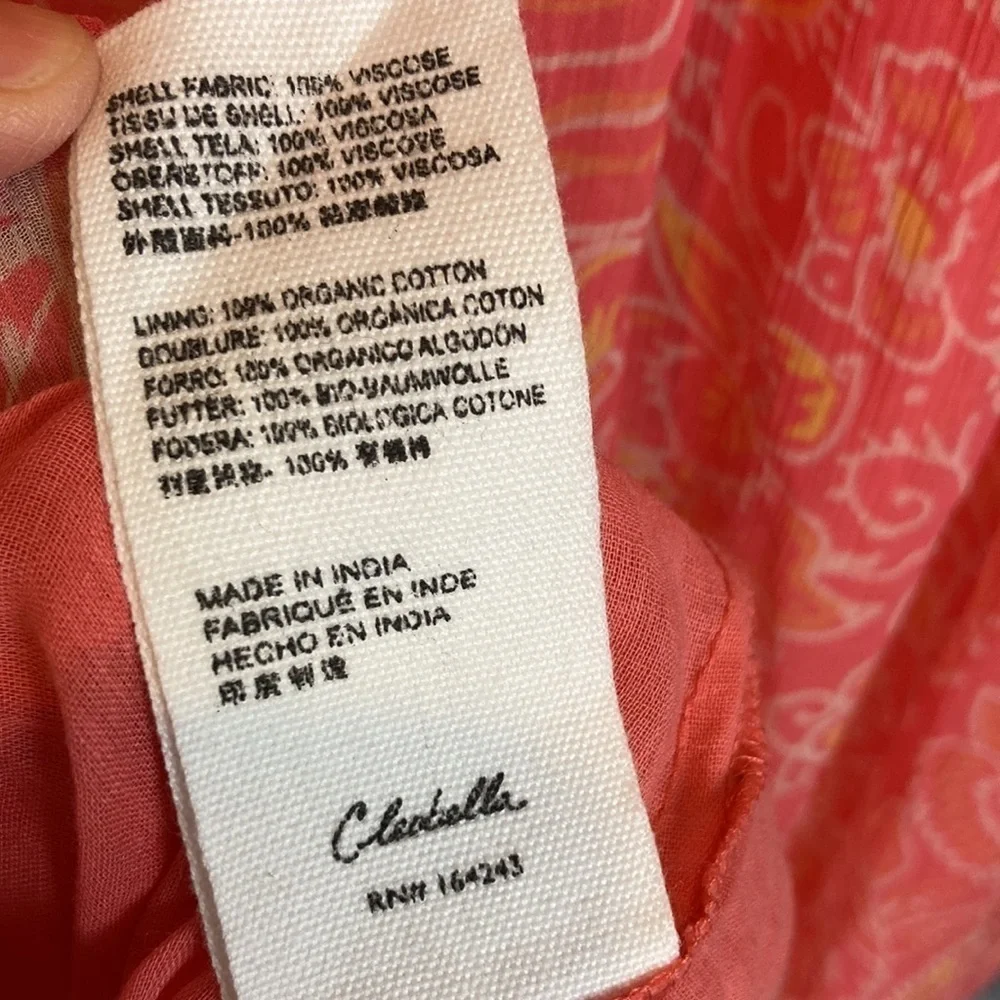 Cleobella Hannah Cutout Tiered Ruffle Maxi Dress Coral Blossom M Romantic NEW - Picture 13 of 16